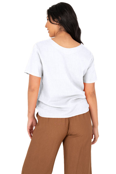 V NECK TOP - 10-12078W