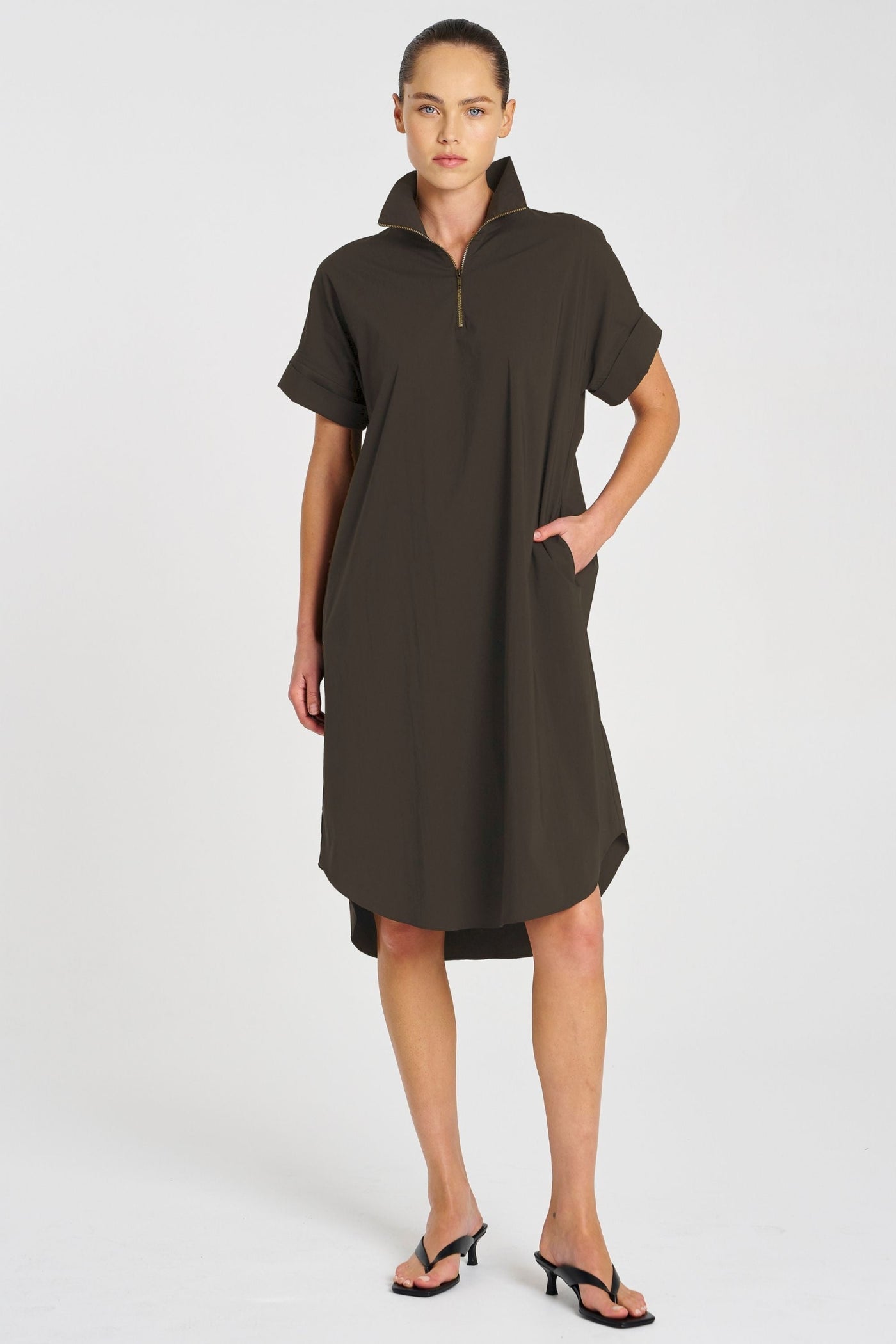 HALF ZIP DRESS - F653022 DRESS