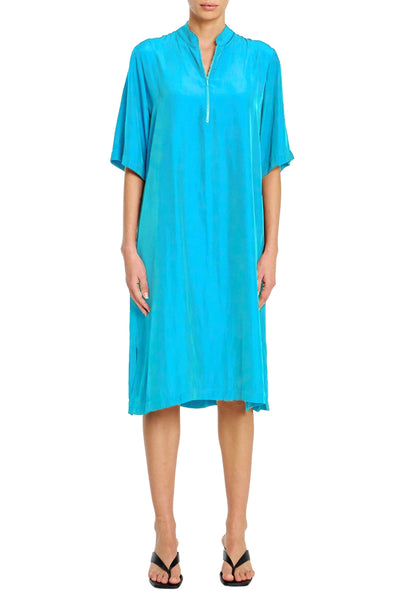 ZIP PLAZA DRESS - F673034 8 / CERULEAN DRESS