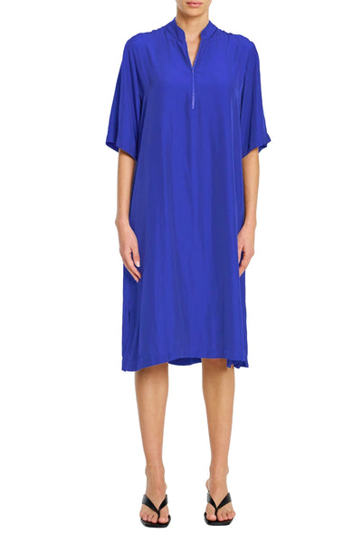 ZIP PLAZA DRESS - F673034 8 / COBALT DRESS