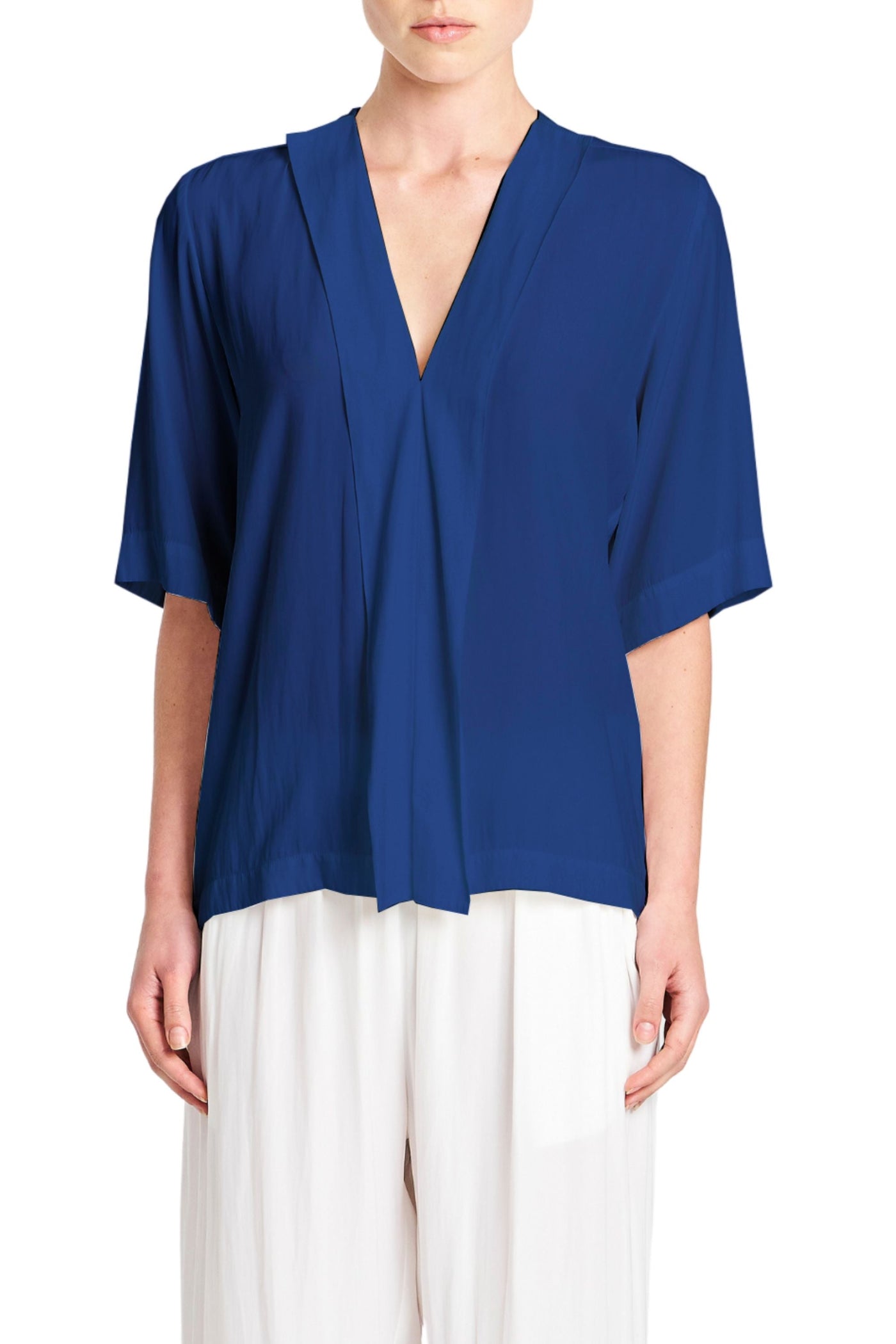 RIBBON EDGE PLAZA - F678567 8 / ORIENT BLOUSE