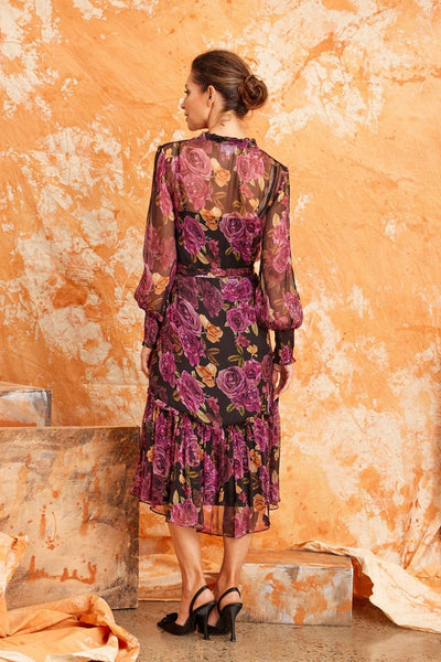 MIA BLACK FLORAL DRESS - 2012PR