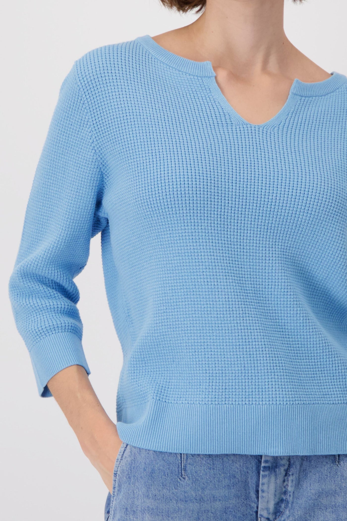 3/4 SLV KNIT TOP - 409483MNR TOP