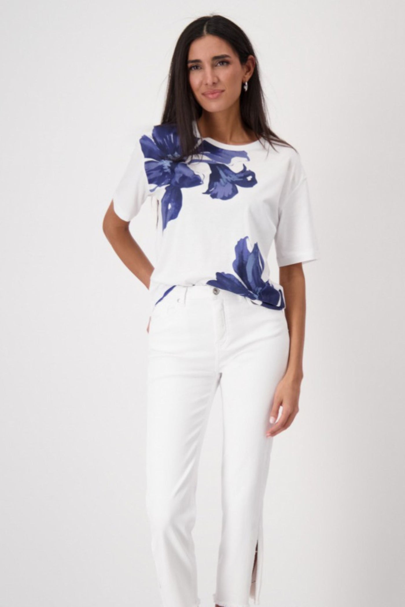 BOLD BLUE FLOWER TEE 409649MNR TOP