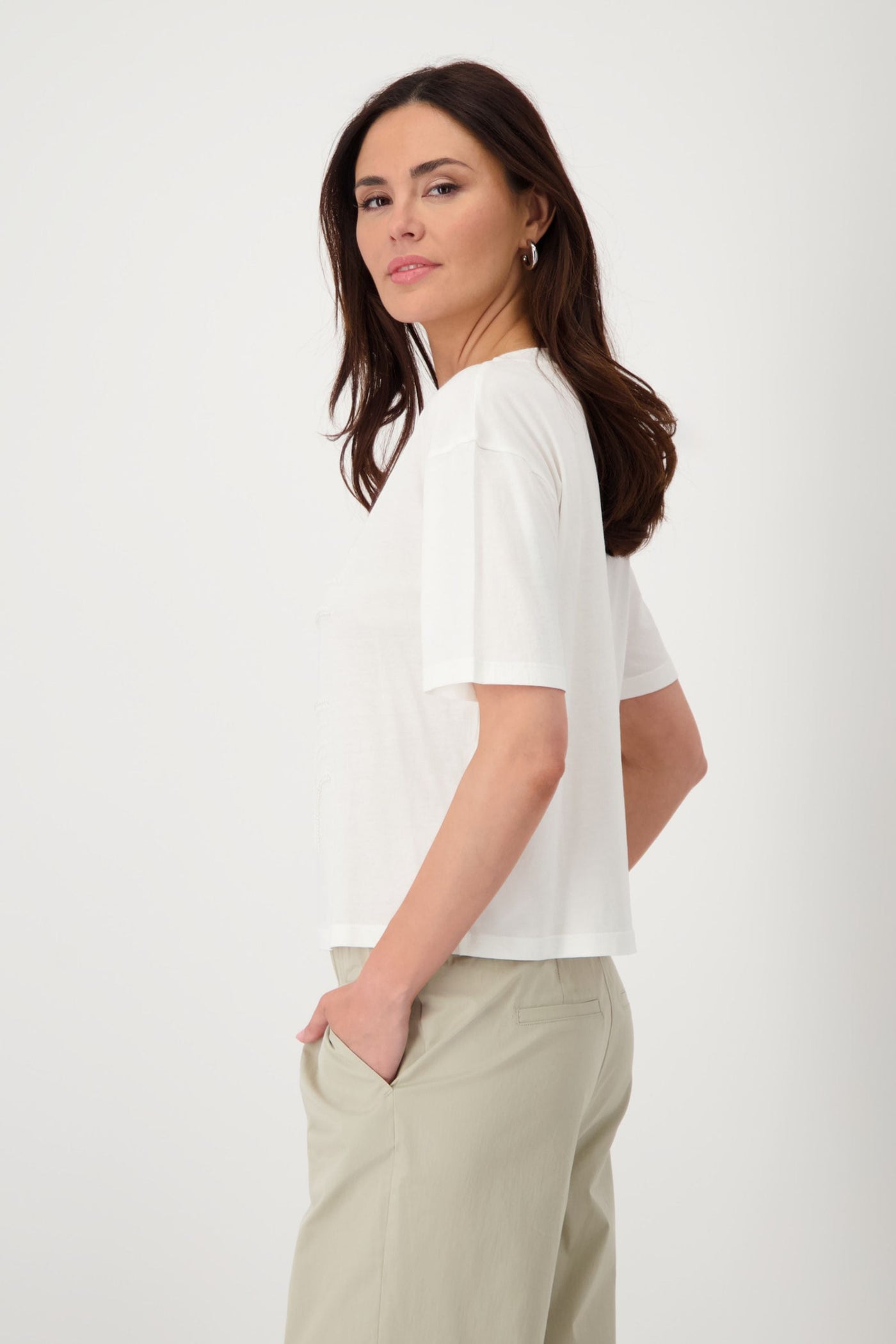 SEQUIN PEARL TEE 409968MNR TOP