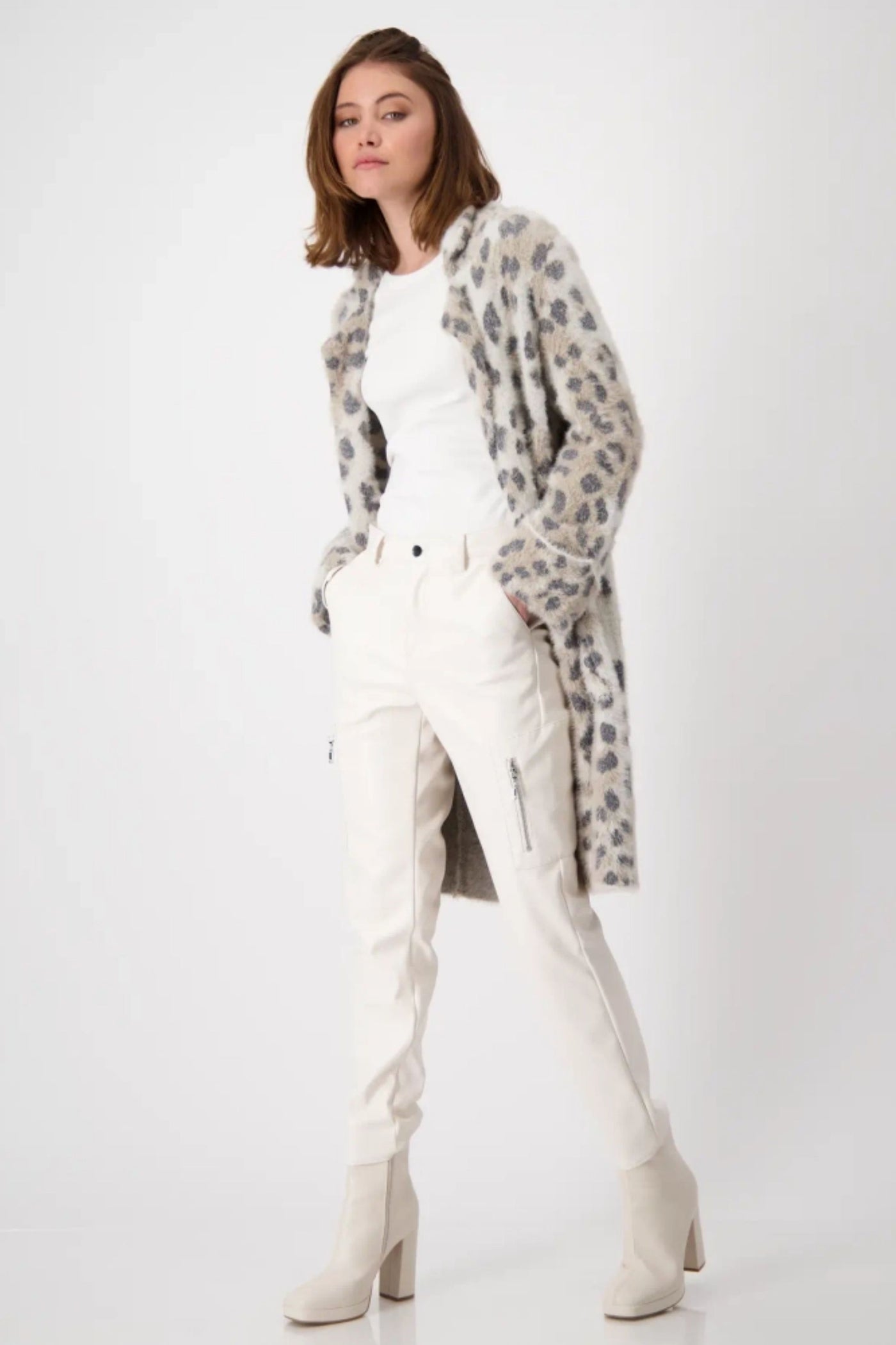 ANIMAL KNIT COAT - 807837MNR