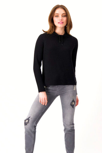DRAWSTRING COLLAR KNIT - 808222MNR