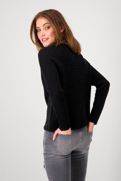 DRAWSTRING COLLAR KNIT - 808222MNR