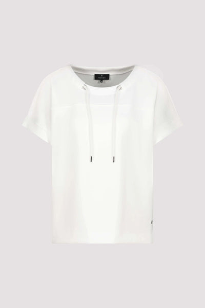 DRAWSTRING COLLAR TEE 409363MNR TOP
