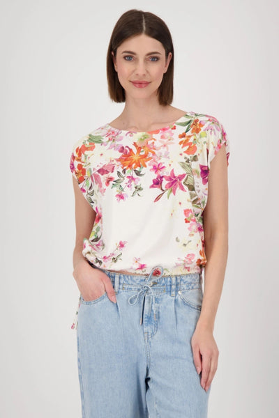 FLORAL TIED TEE 409633MNR TOP