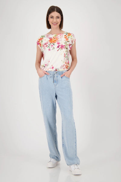 FLORAL TIED TEE 409633MNR TOP