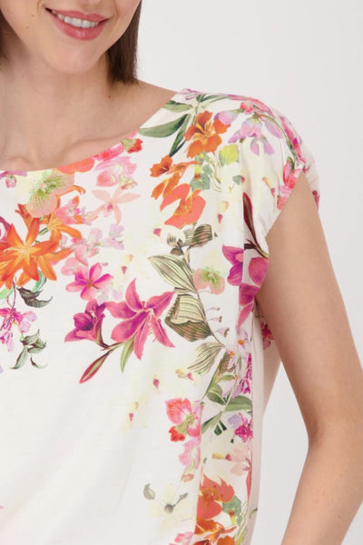 FLORAL TIED TEE 409633MNR TOP