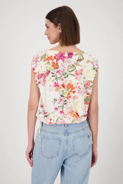 FLORAL TIED TEE 409633MNR TOP
