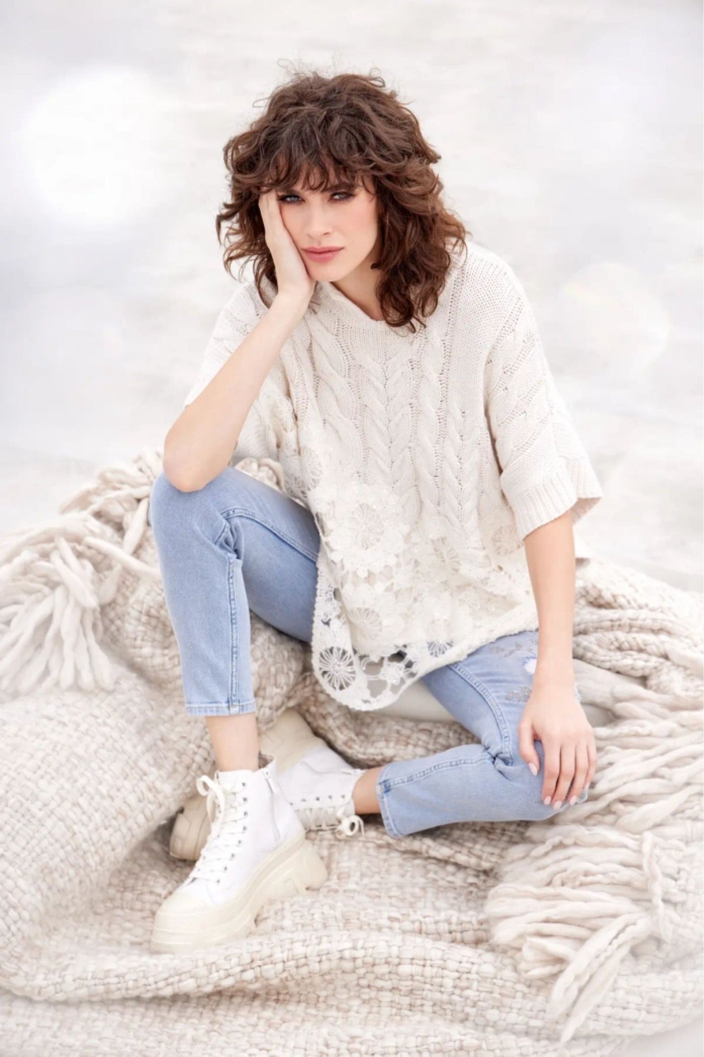 JUMPER WITH LACE - 808136MNR