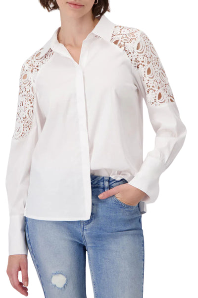 MONARI-LACE-SHIRT-409400-WHITE