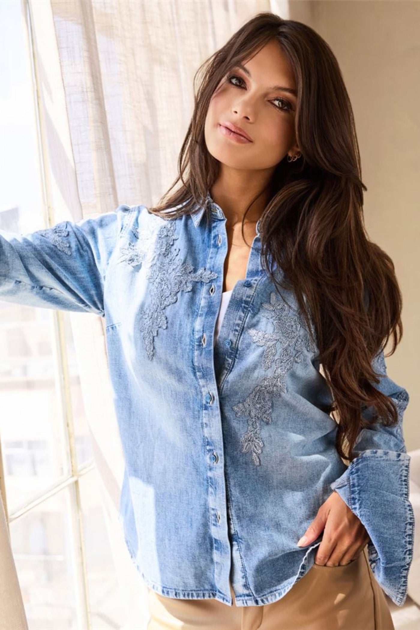 TENCIL LACE SHIRT - 409492MNR SHIRT