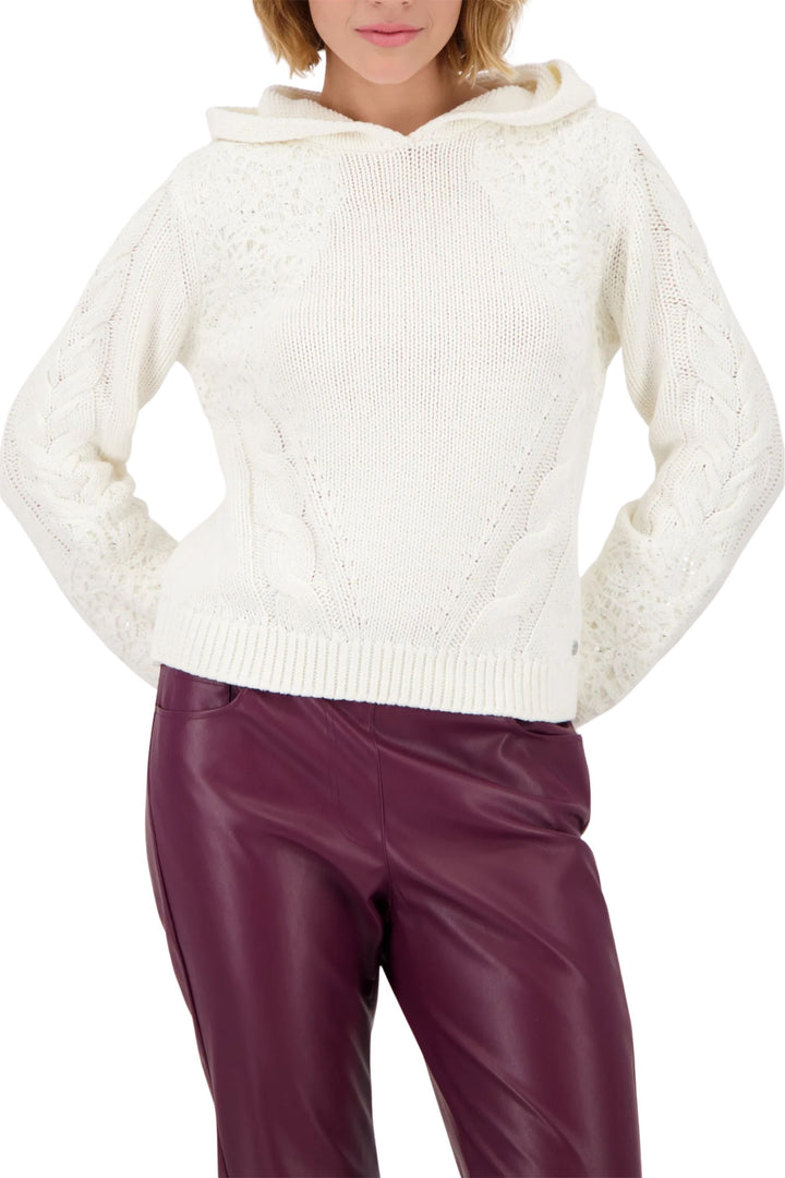 LACE HOODED JUMPER - 809124MNR