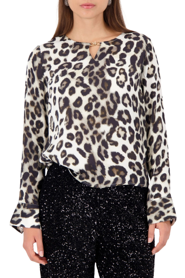 LEOPARD PRINT BLOUSE - 809583MNR