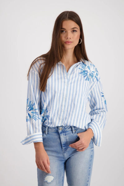 SEQUIN STRIPE SHIRT - 409145MNR SHIRT