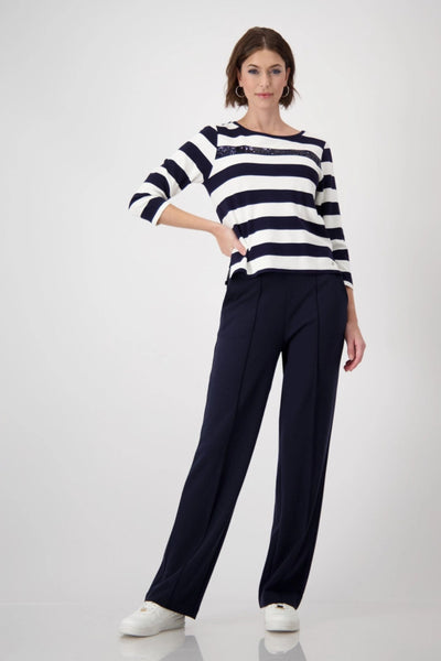 3/4 SLV STRIPE TEE - 409136MNR TOP