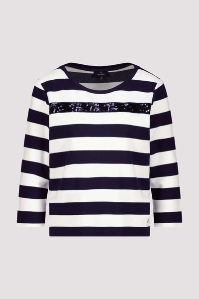 3/4 SLV STRIPE TEE - 409136MNR TOP