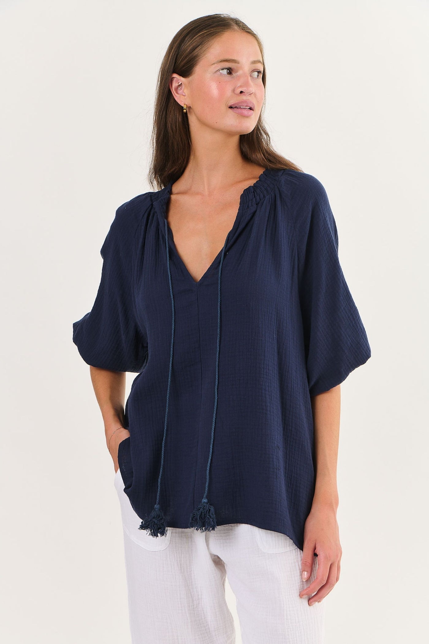 V-NECK BLOUSE - NAM32