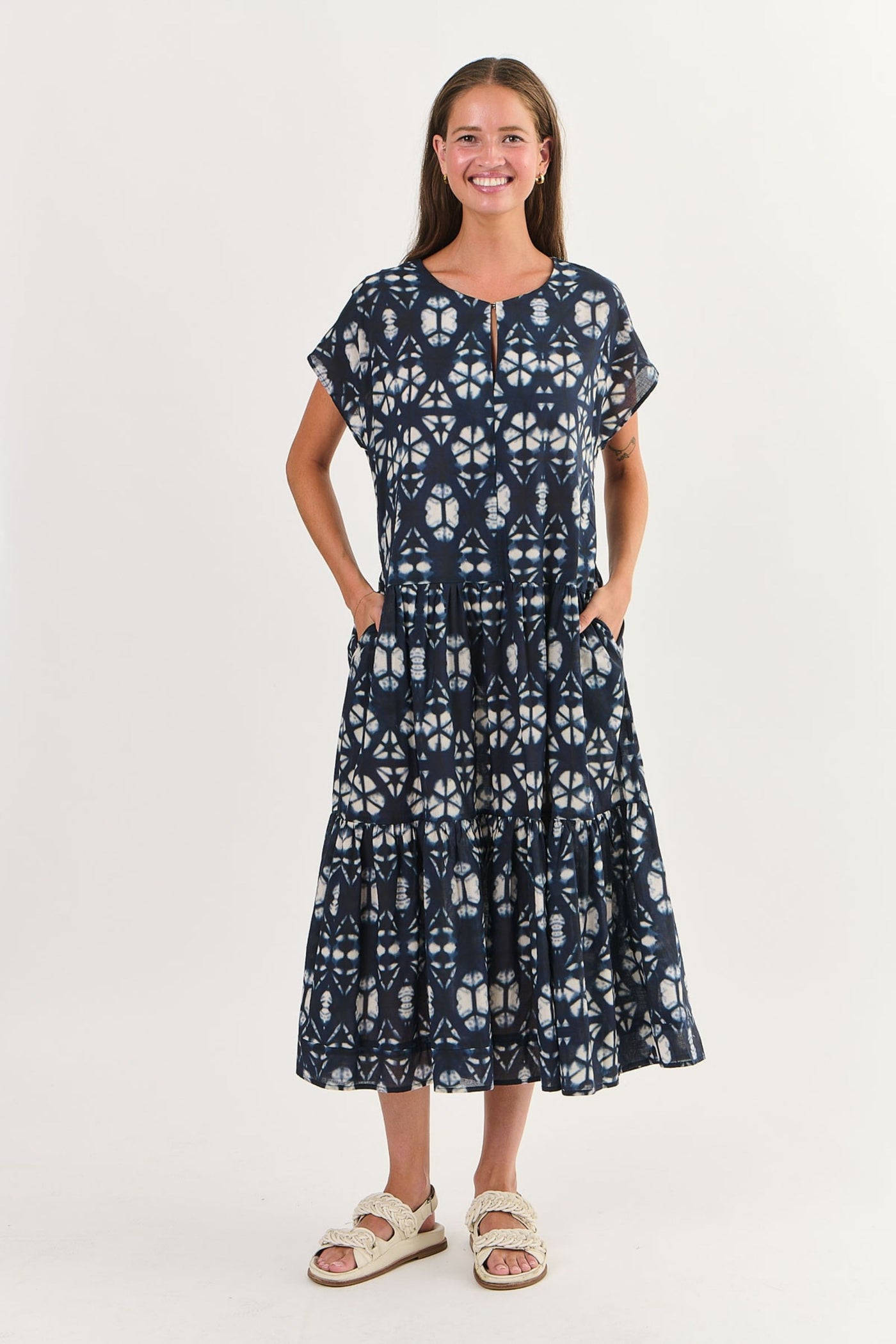 ROUND NECK COTTON DRESS - NAM38