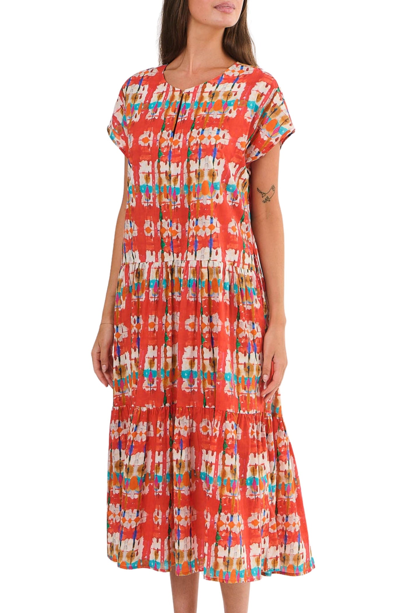 ROUND NECK COTTON DRESS - NAM38