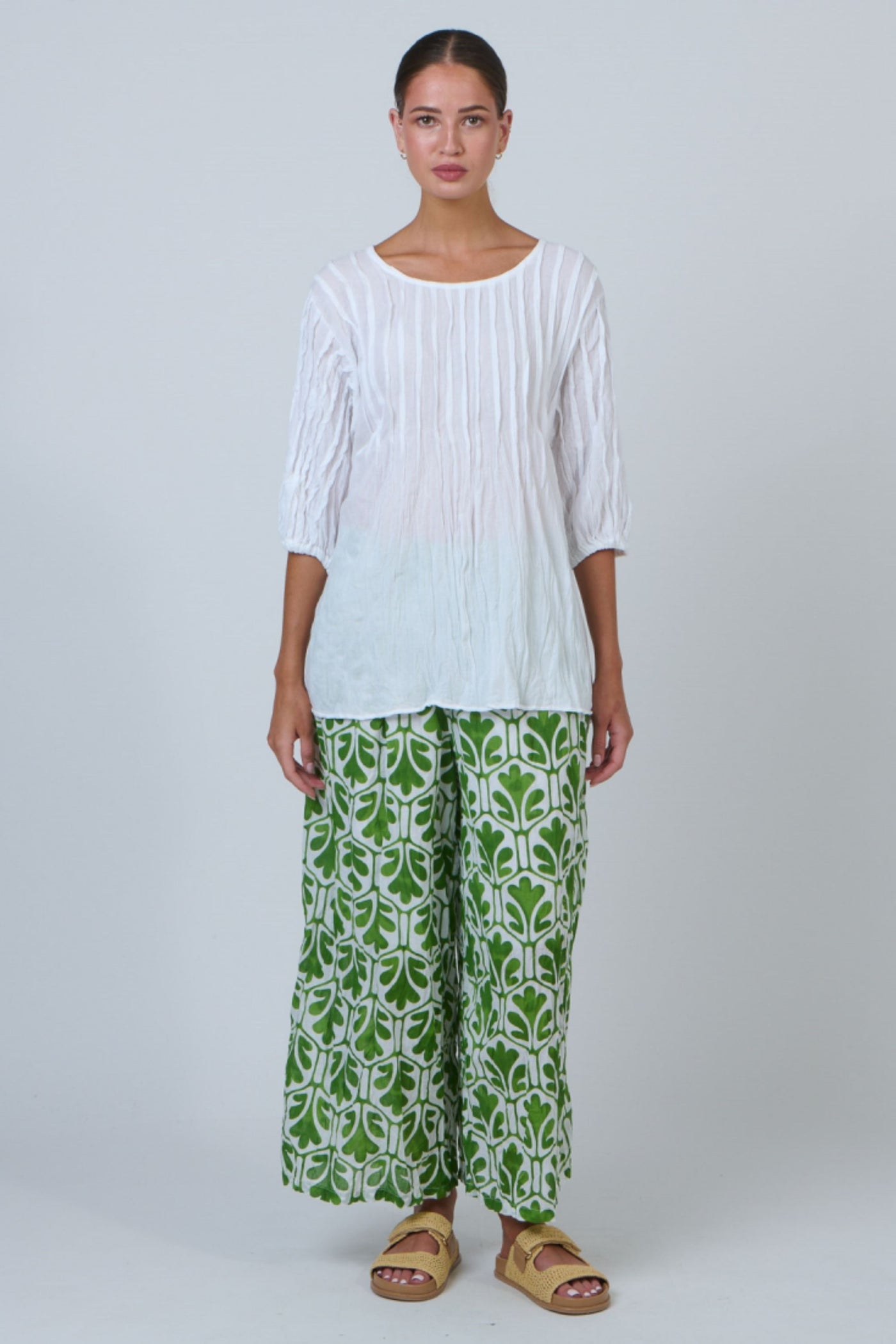 1/2 SLEEVE COTTON TOP - N26