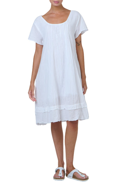COTTON DRESS - P145 S/M / WHITE DRESS