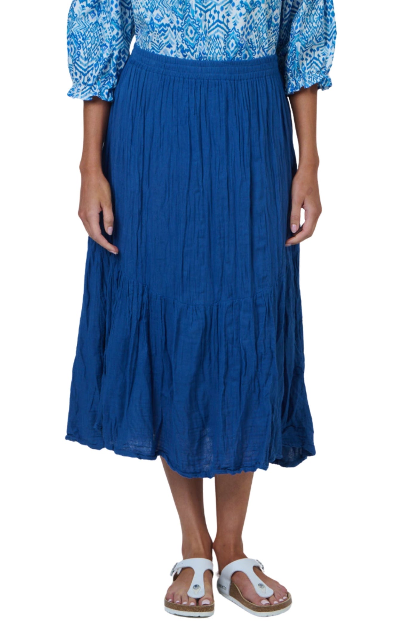 MIDI SKIRT - P173 S/M / BLUE SKIRT