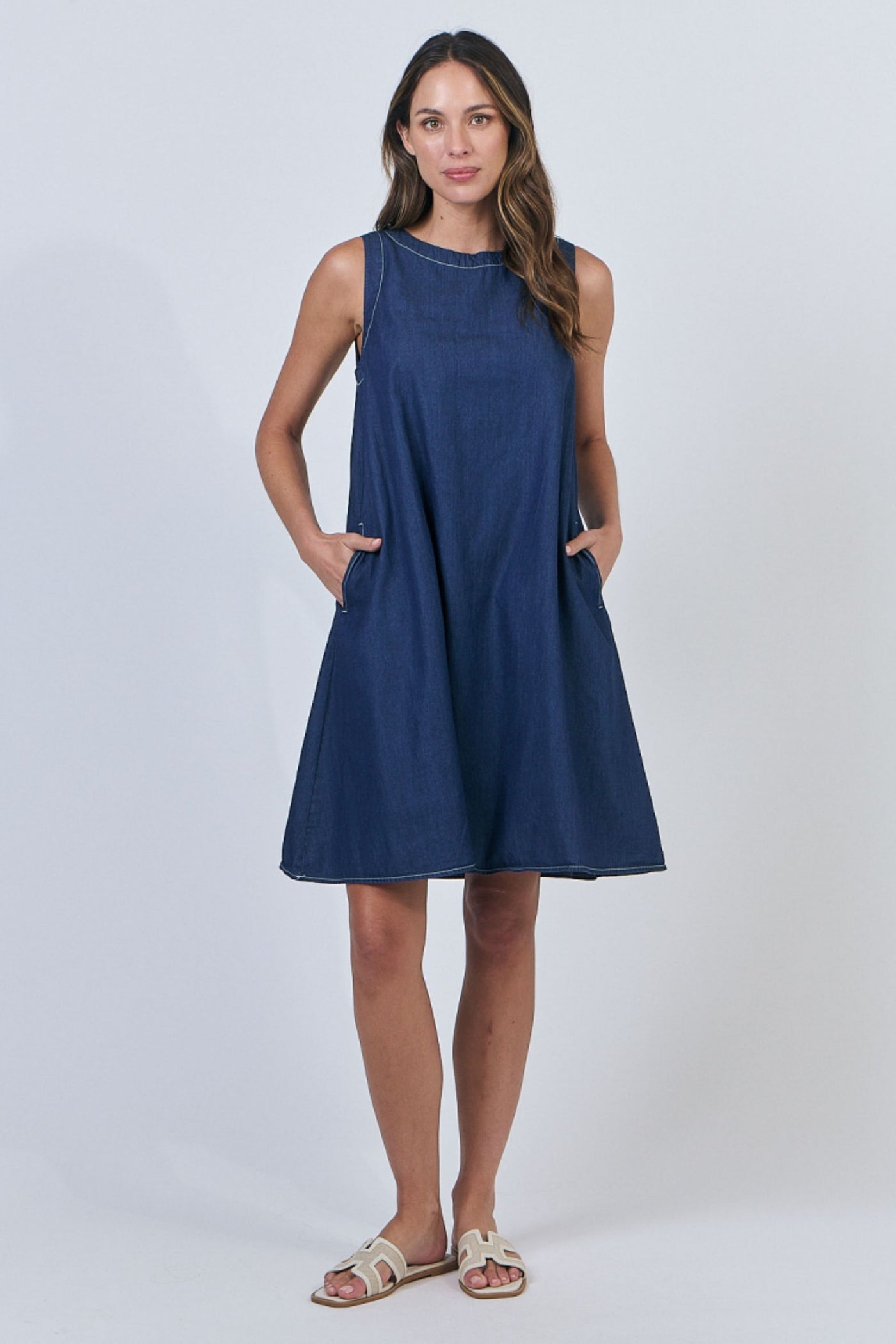TIE BACK DRESS - GA518