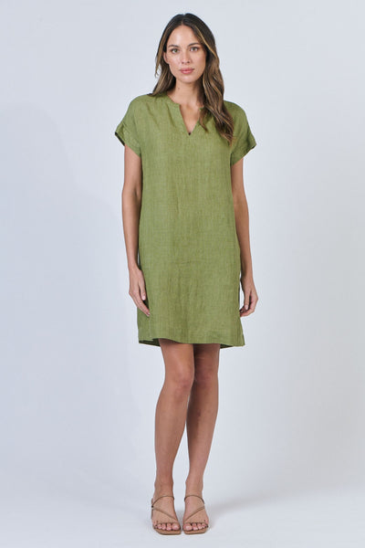 V NECK DRESS - GA613