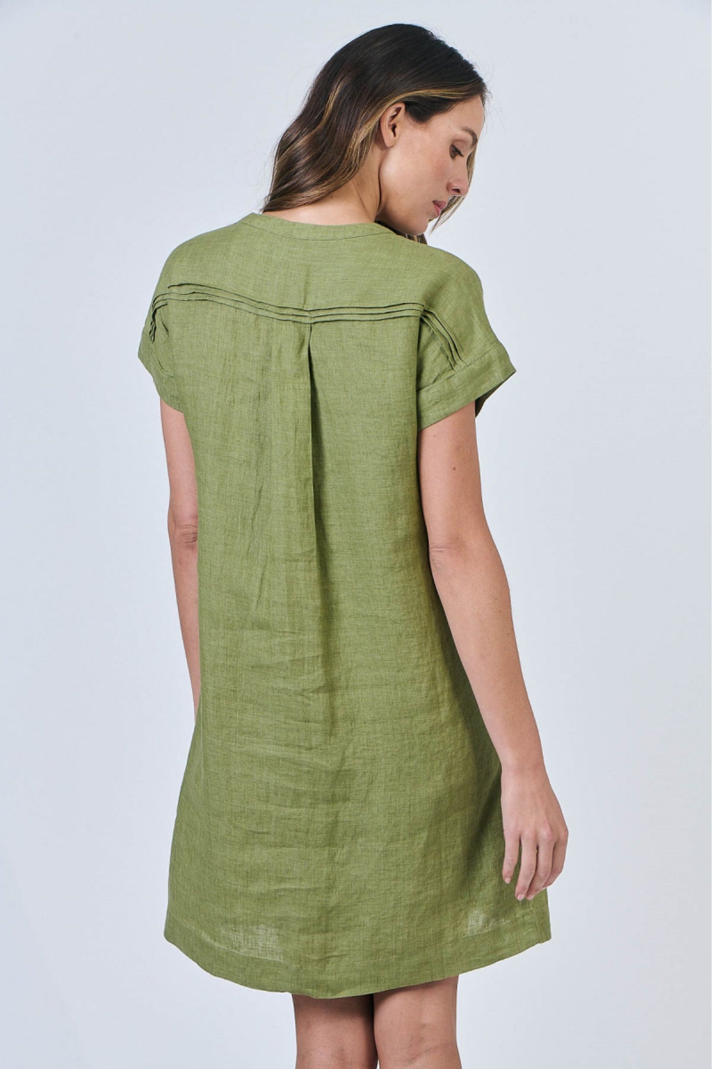 V NECK DRESS - GA613