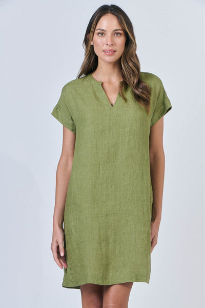 V NECK DRESS - GA613