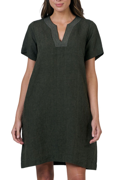 V NECK DRESS - GA627