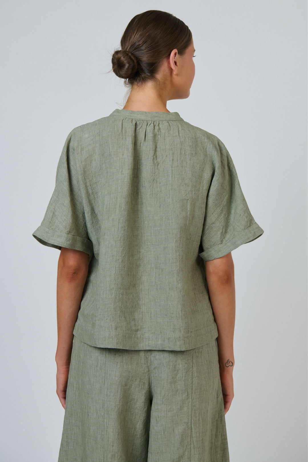 BUTTONED LINEN TOP - GA689