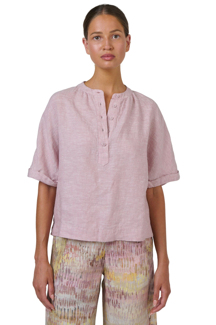 BUTTONED LINEN TOP - GA689