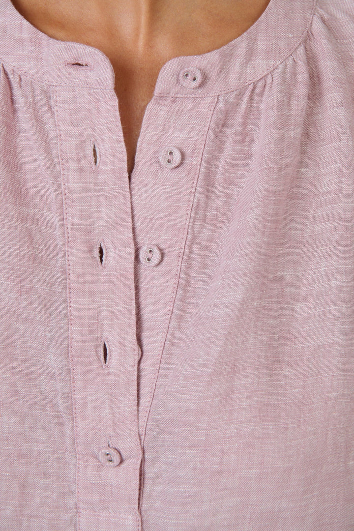 BUTTONED LINEN TOP - GA689