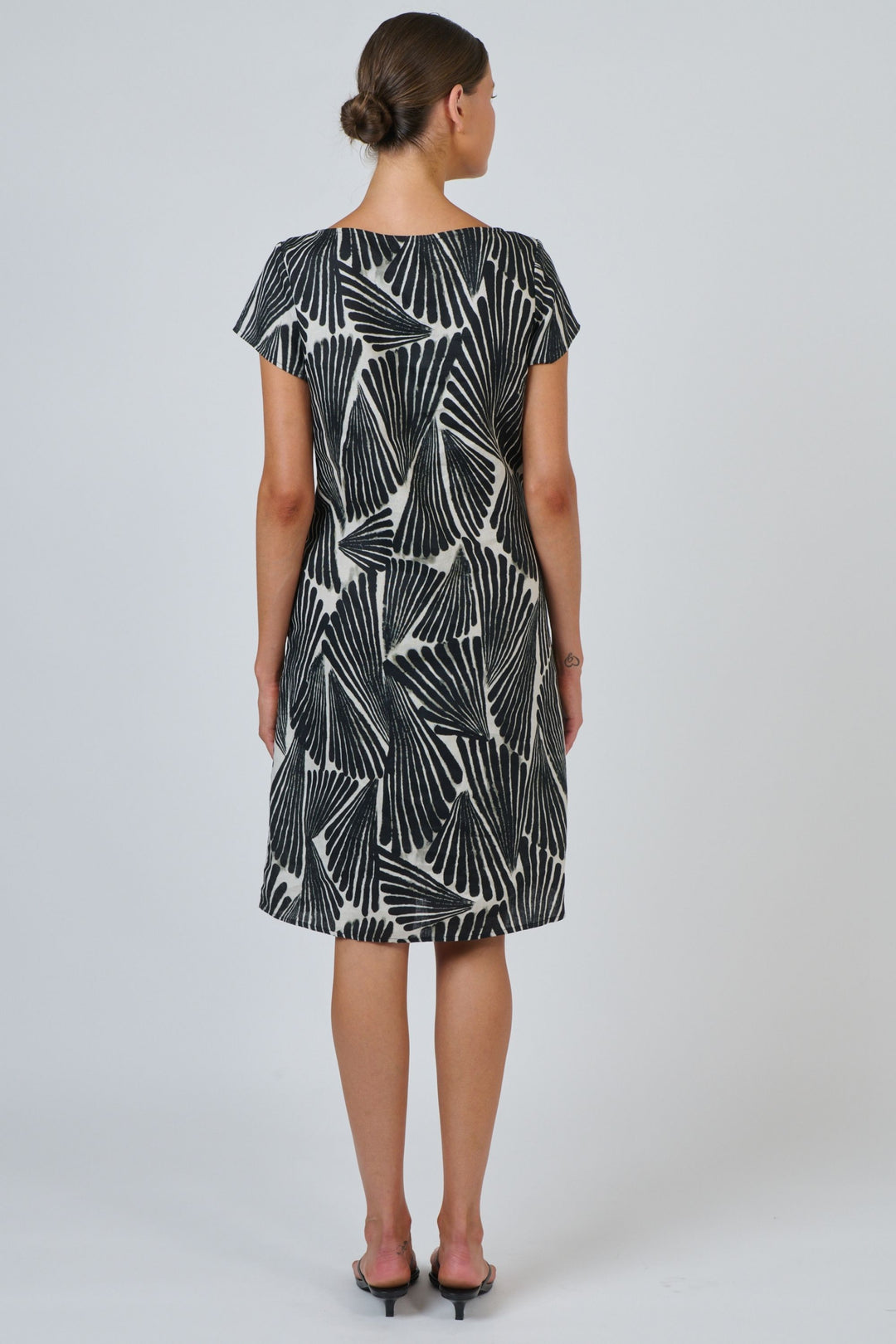 LINEN PRINT DRESS - GA237
