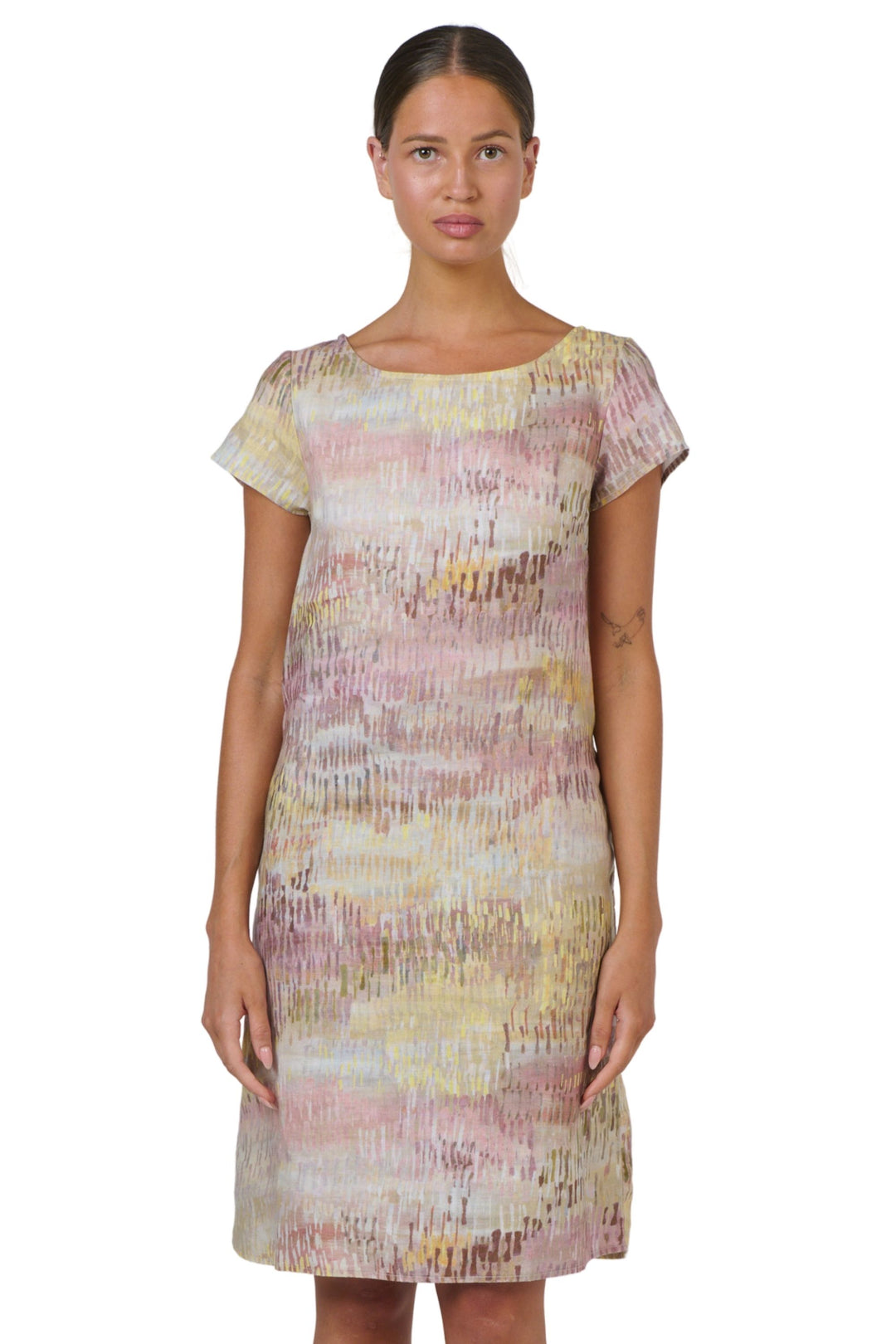 LINEN PRINT DRESS - GA237