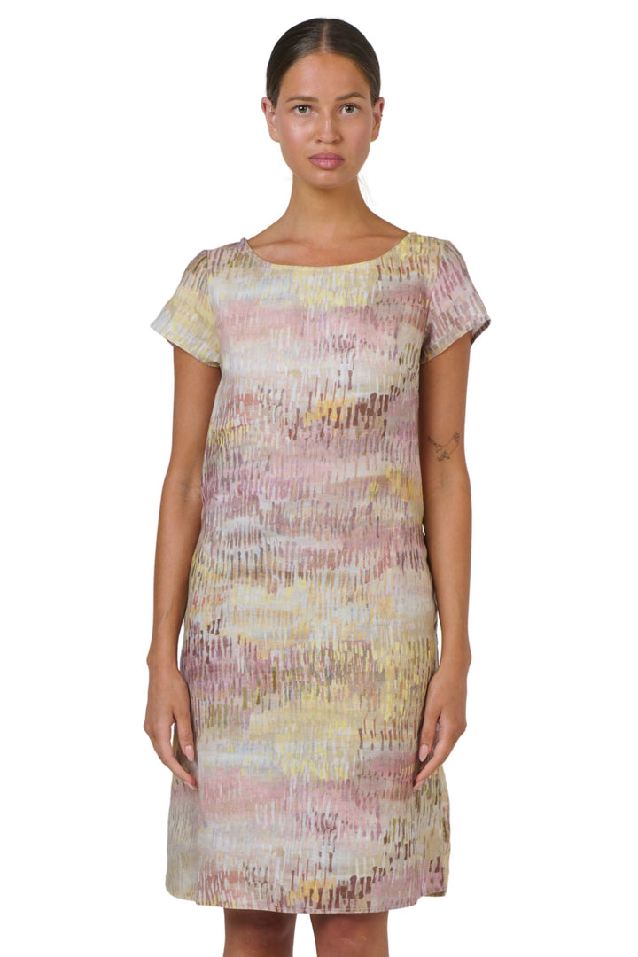 LINEN PRINT DRESS - GA237