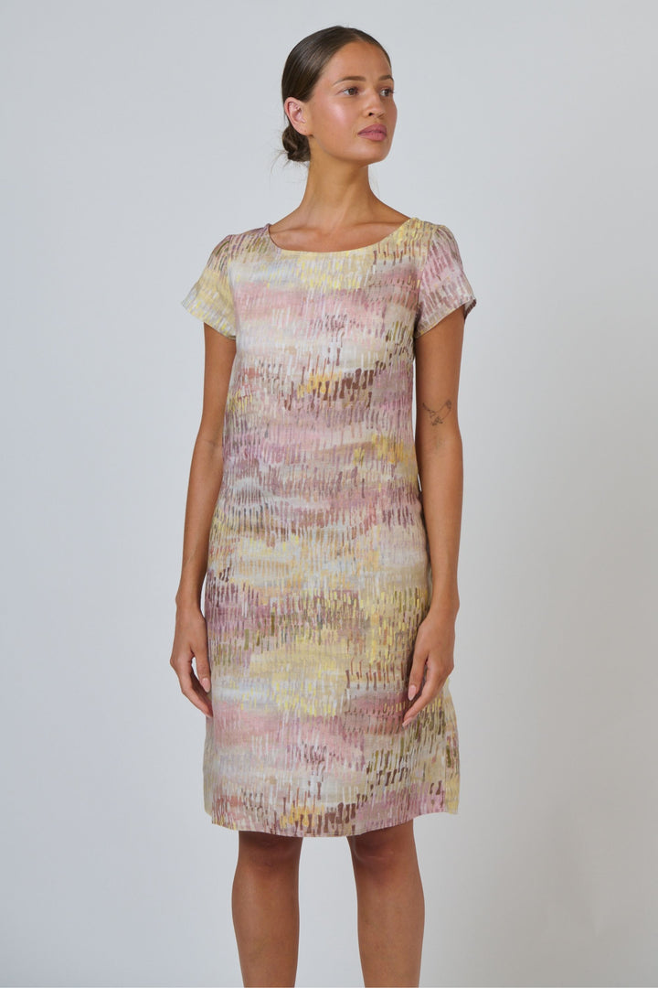 LINEN PRINT DRESS - GA237