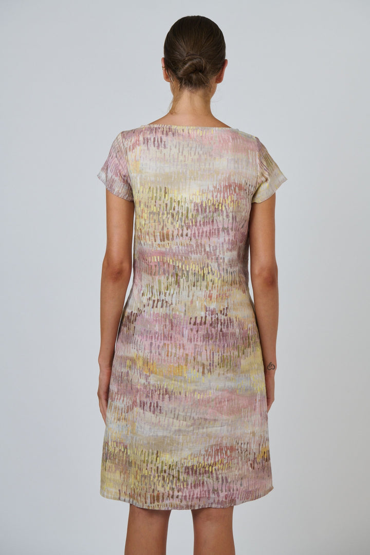 LINEN PRINT DRESS - GA237