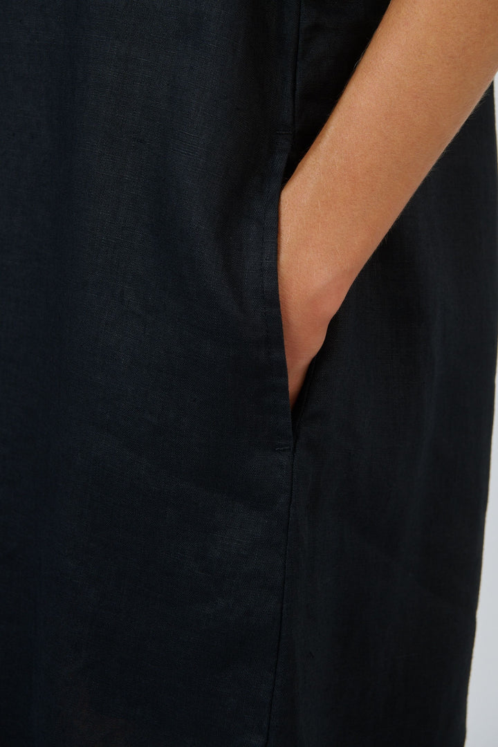 V NECK LINEN DRESS - GA703.1
