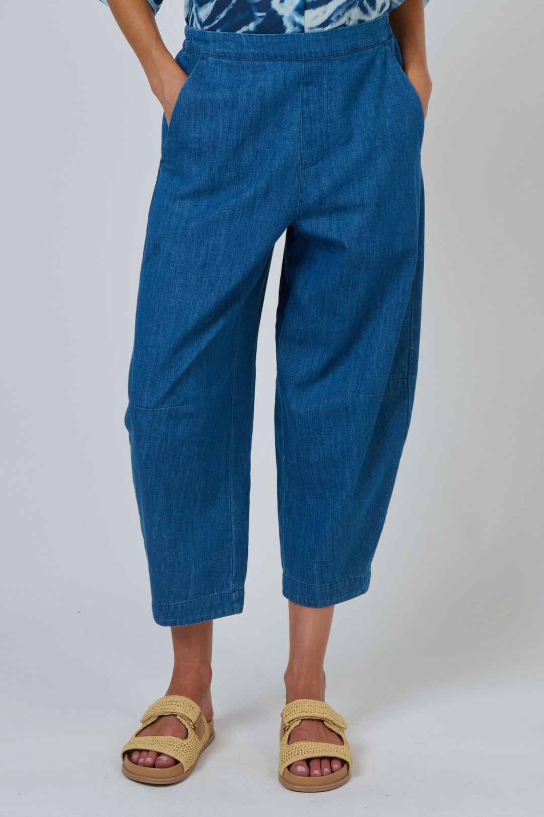 DENIM LINEN PANTS - GA711.1