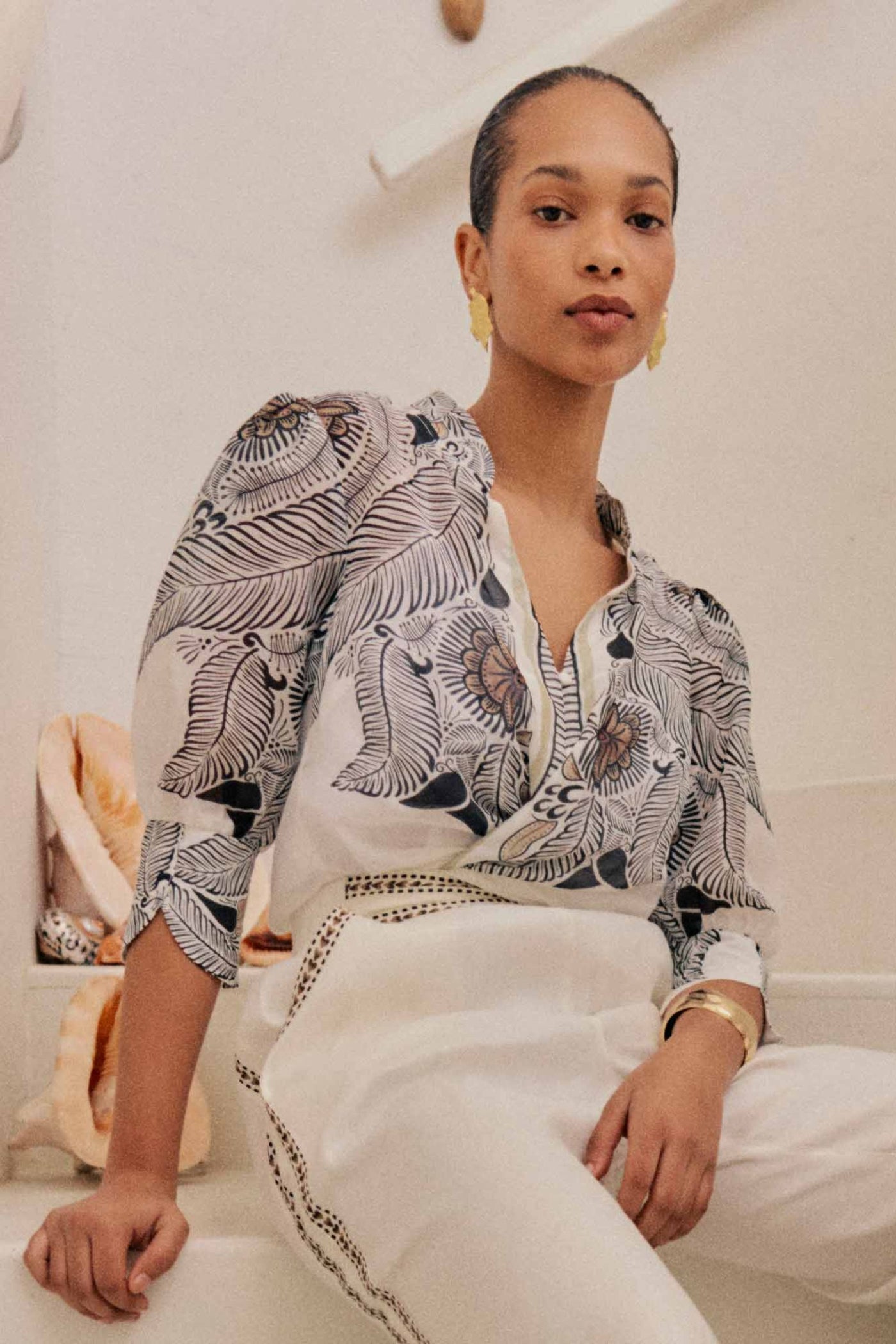 LEILA SILK COTTON SHIRT - OW22018