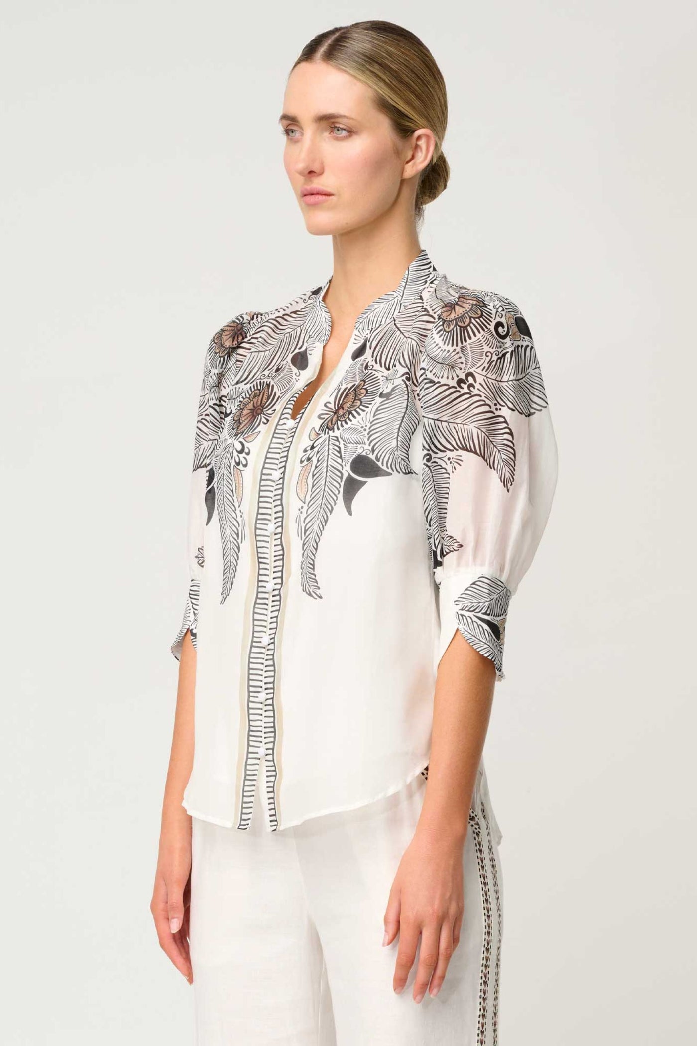 LEILA SILK COTTON SHIRT - OW22018