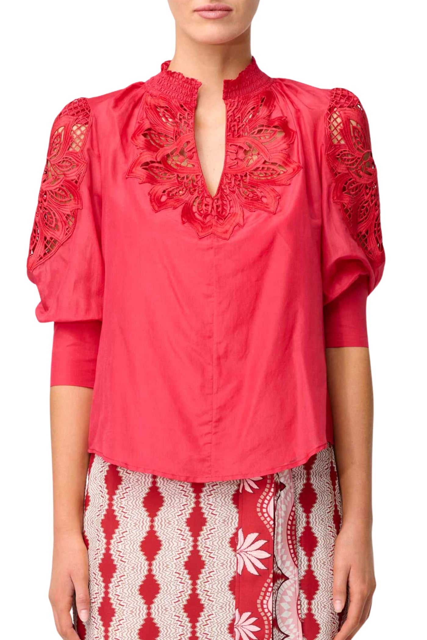 OLEANDER COTTON SILK BLOUSE - OW21821