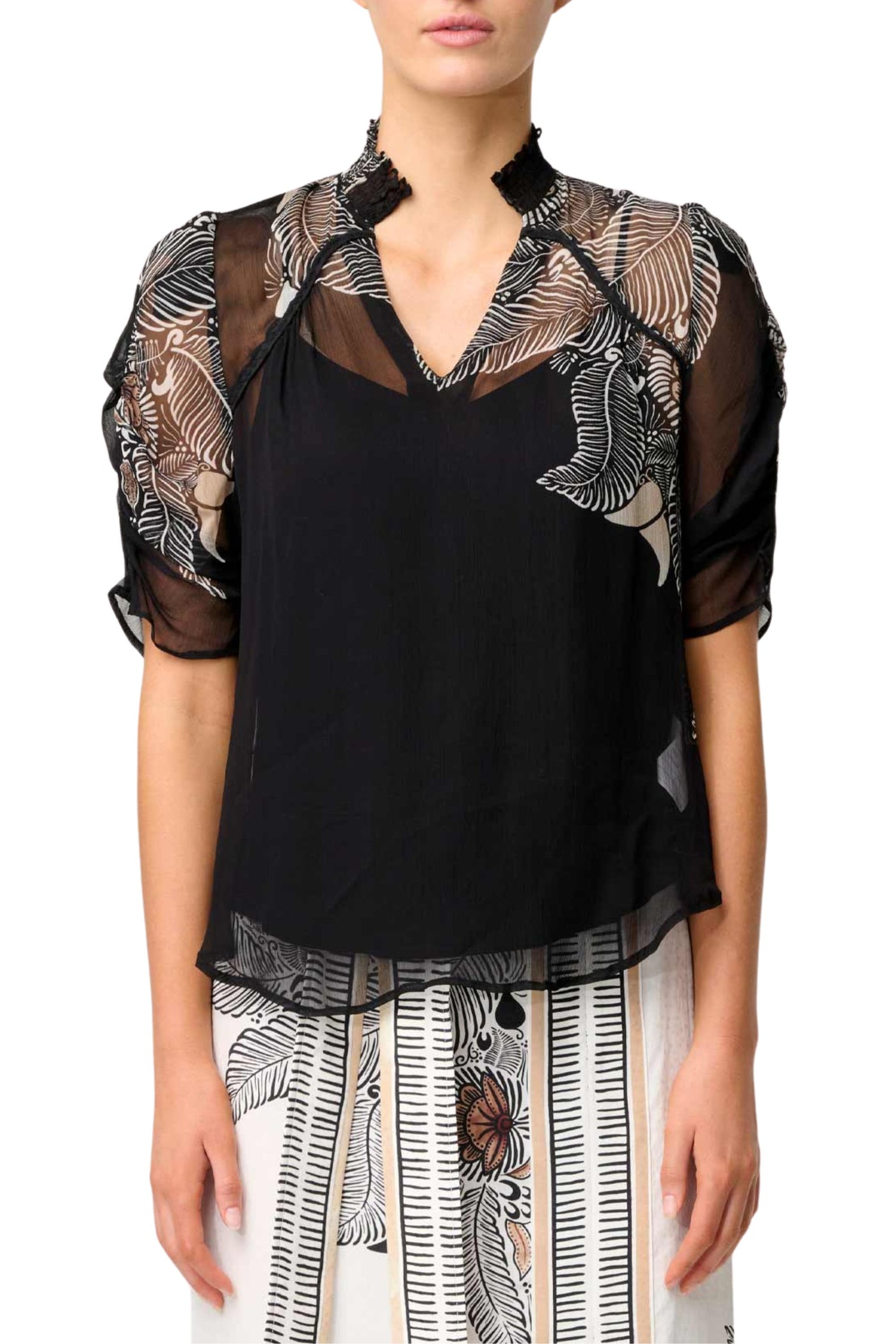 SAMIRA VISCOSE CHIFFON TOP - OW22022